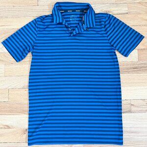Nike Golf Boys Blue Striped Polo Size L
